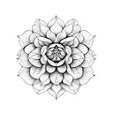 dahlia tattoo design idea