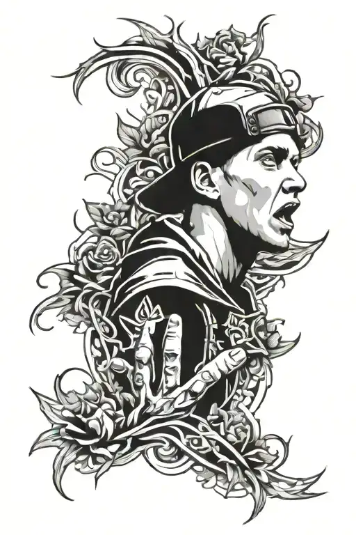 Eminem themed tattoo tattoo design idea