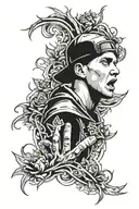 Eminem themed tattoo tattoo design idea