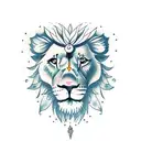 Cute lion doodle with wings korean tattoo tattoo design idea