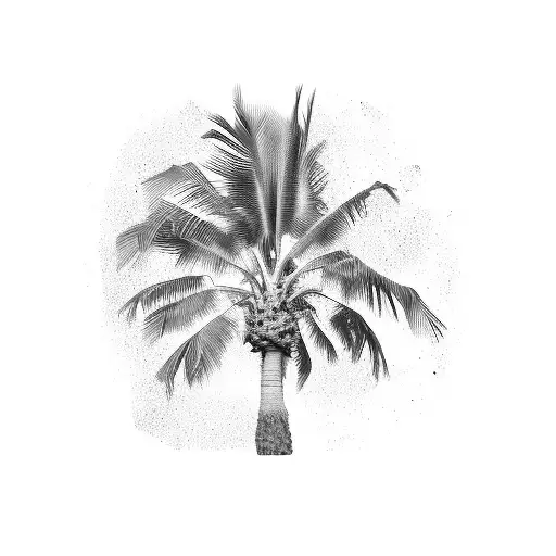 palm tree one line with Florence and Sienna written in Arabic  tattoo design idea