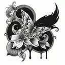 addiction depression suicide awareness tattoo design idea
