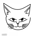 ghost cat tattoo design idea