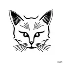 ghost cat tattoo design idea