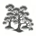 3 willow trees  tattoo design idea