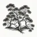 3 willow trees  tattoo design idea