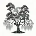 3 willow trees  tattoo design idea