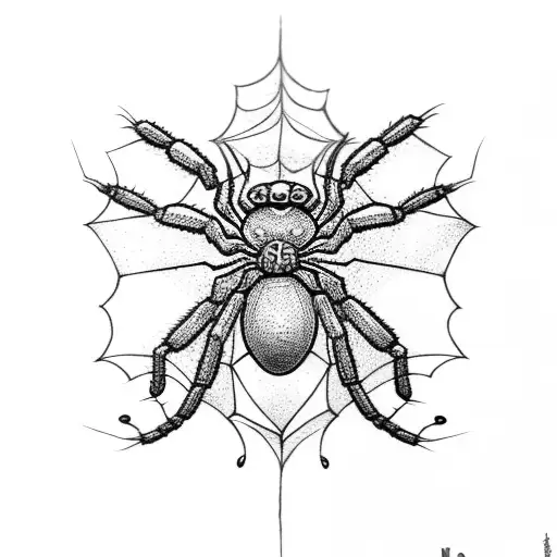 spider with webs shape of a butterfly and a snake on the back of the spider  tattoo design idea