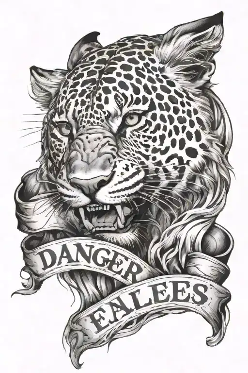 danger, fearless and don't give up  tattoo design idea