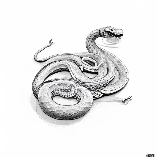 andrew tate style snake tattoo design idea