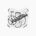 A pixelated spaceship shooting investment graphs as bullets tattoo design idea