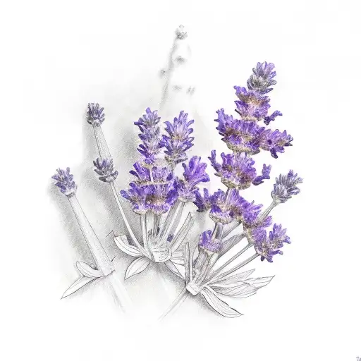 lavender haze tattoo design idea