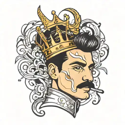 freddy mercury signature tattoo with line art silhouette tattoo design idea