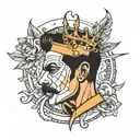freddy mercury signature tattoo with line art silhouette tattoo design idea