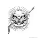 géographies suicide tattoo design idea