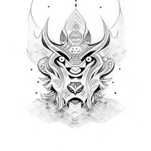 tribal style tattoo that reflects the majestic tattoo design idea