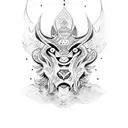tribal style tattoo that reflects the majestic tattoo design idea