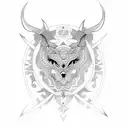 tribal style tattoo that reflects the majestic tattoo design idea