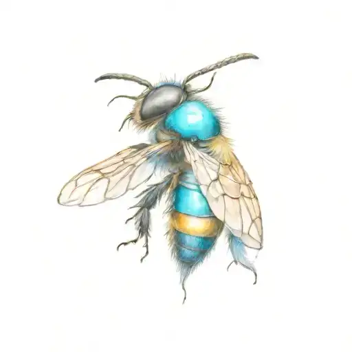 carpenter bee tattoo design idea