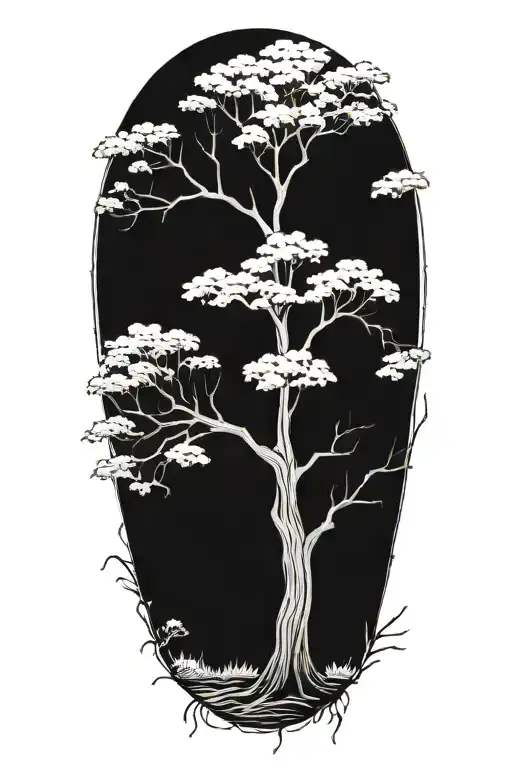 oak tree tattoo design idea