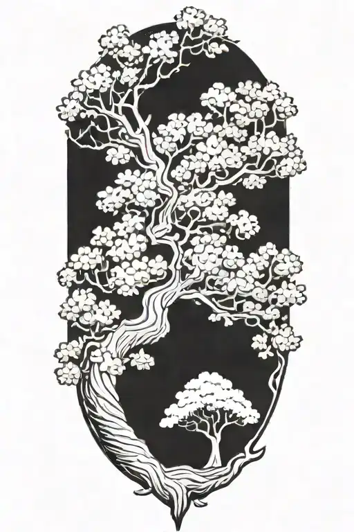 oak tree tattoo design idea