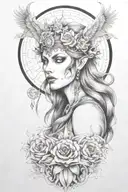 freya goddess tattoo design idea