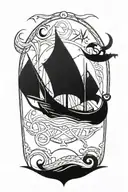 vikings symbols tattoo design idea