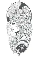 freya goddess tattoo design idea