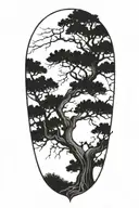 oak tree tattoo design idea