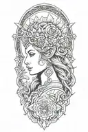 freya goddess tattoo design idea