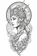 freya goddess tattoo design idea
