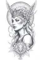 freya goddess tattoo design idea