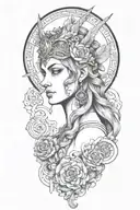 freya goddess tattoo design idea