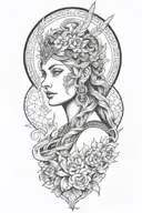 freya goddess tattoo design idea