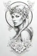 freya goddess tattoo design idea