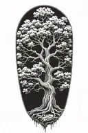 oak tree tattoo design idea