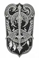 viking shield tattoo design idea
