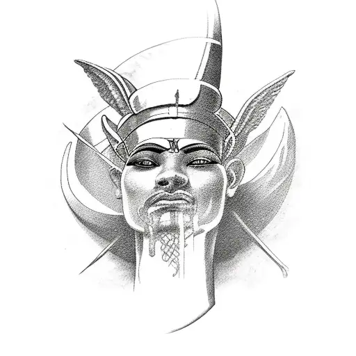 ANcient egypt gods leg sleeve tattoo design idea