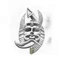 ANcient egypt gods leg sleeve tattoo design idea