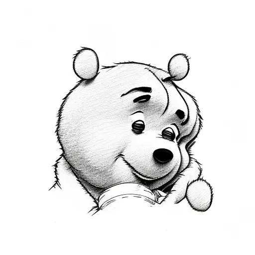 winnie pooh with frinds  tattoo design idea