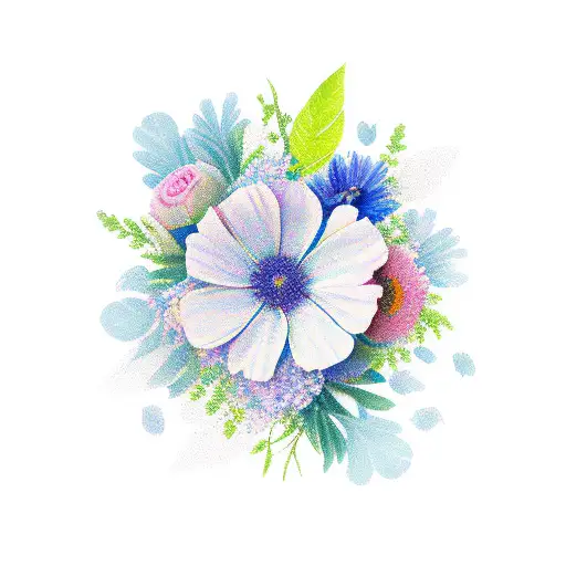 birth month flowers for February, March, April,May, August, December tattoo design idea