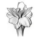 heart with iris, daffodil, daisy, lily, gladiolus, and narcissus  tattoo design idea