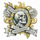 despair into money words  tattoo design idea