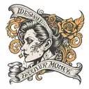 despair into money words  tattoo design idea