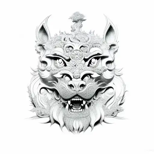 Foo Dog tattoo design idea