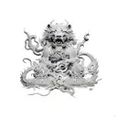 Foo Dog tattoo design idea