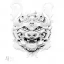 Foo Dog tattoo design idea