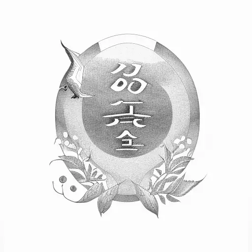 Hope in cursive Korean writing  tattoo design idea