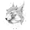 horizontal Mountain extension tattoo design idea