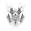 horizontal Mountain extension tattoo design idea